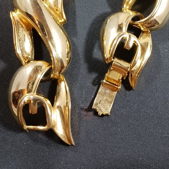 Vintage Chunky Gold Tone Y2K Large Chain Choker Statement Necklace - Picture 7 of 7